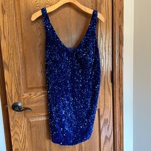 Sparkling blue hoco dress